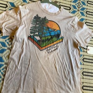 Vintage Tan T- shirt  ~ "Colorado" logo